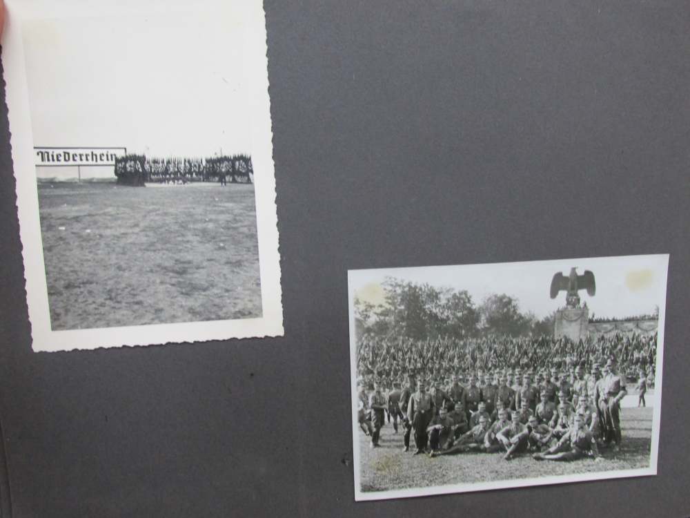 WWII ERA GERMAN PHOTO ALBUM WITH 50 PICTURES & 1938 SA 1938 TICKET-img-8