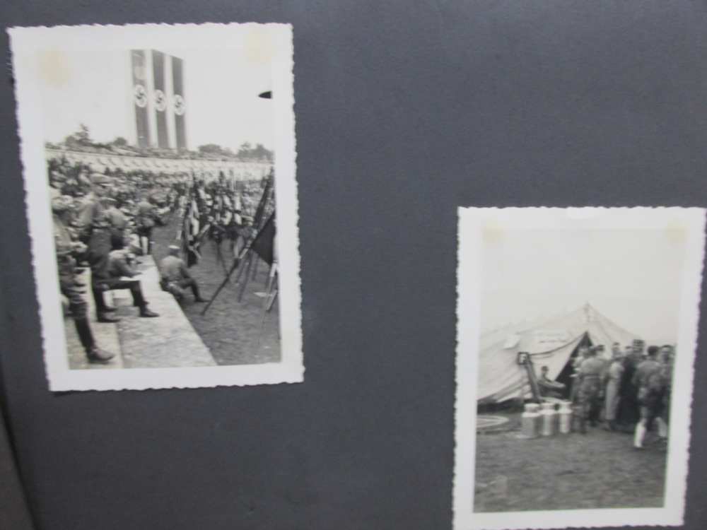 WWII ERA GERMAN PHOTO ALBUM WITH 50 PICTURES & 1938 SA 1938 TICKET-img-3