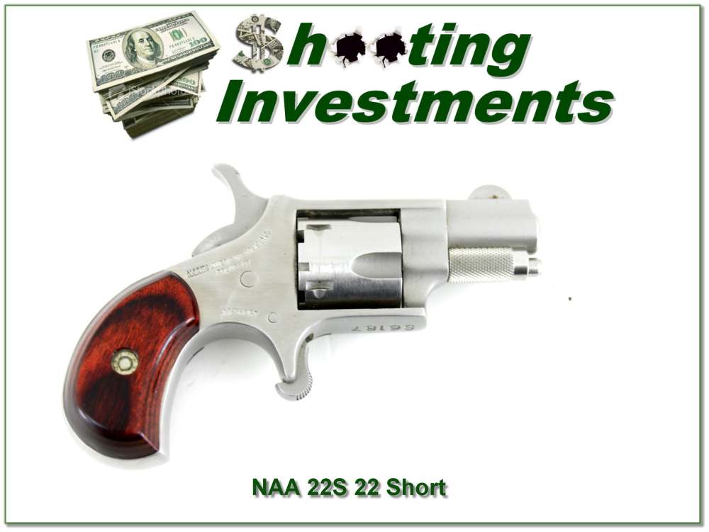  North American Arms Model NAA-22S 22 Short 1” 5 Shot Revolver Excellent-img-0