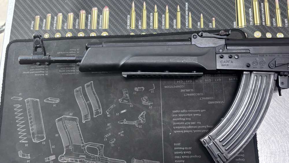Izhmash Saiga Russian AK47 w/1mag RAMC import with floating scope mount -img-8