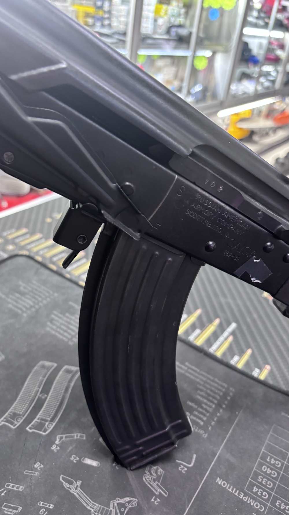Izhmash Saiga Russian AK47 w/1mag RAMC import with floating scope mount -img-35