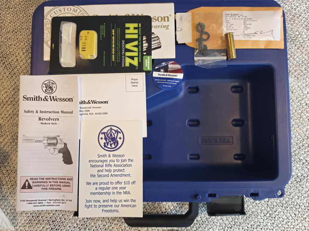 Smith & Wesson Model 500 .500 S&W 8 3/8" Ported Excellent Case 163500-img-26