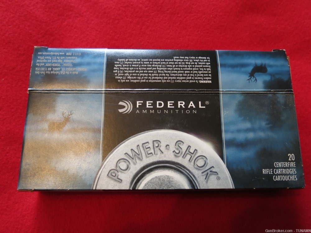 Federal Power-Shok 300 Win.Short Mag 180 Grain Soft Point Ammunition 20 RD-img-0