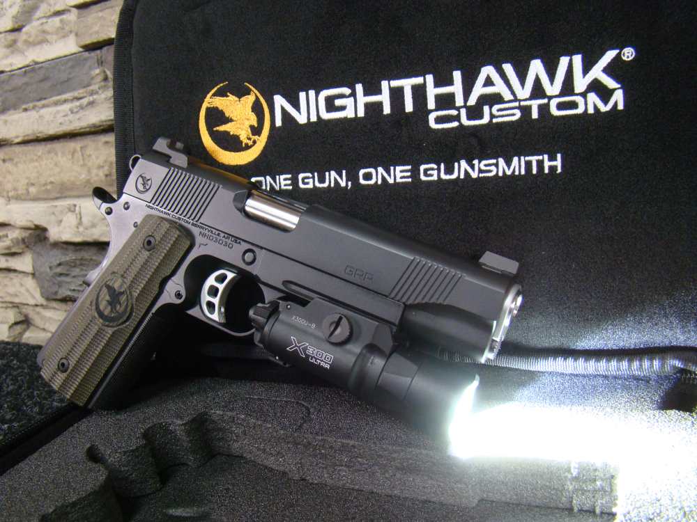 Nighthawk Custom 1911 GRP Recon Rail .45ACP 5" w/ SureFire X300 ULTRA light-img-16