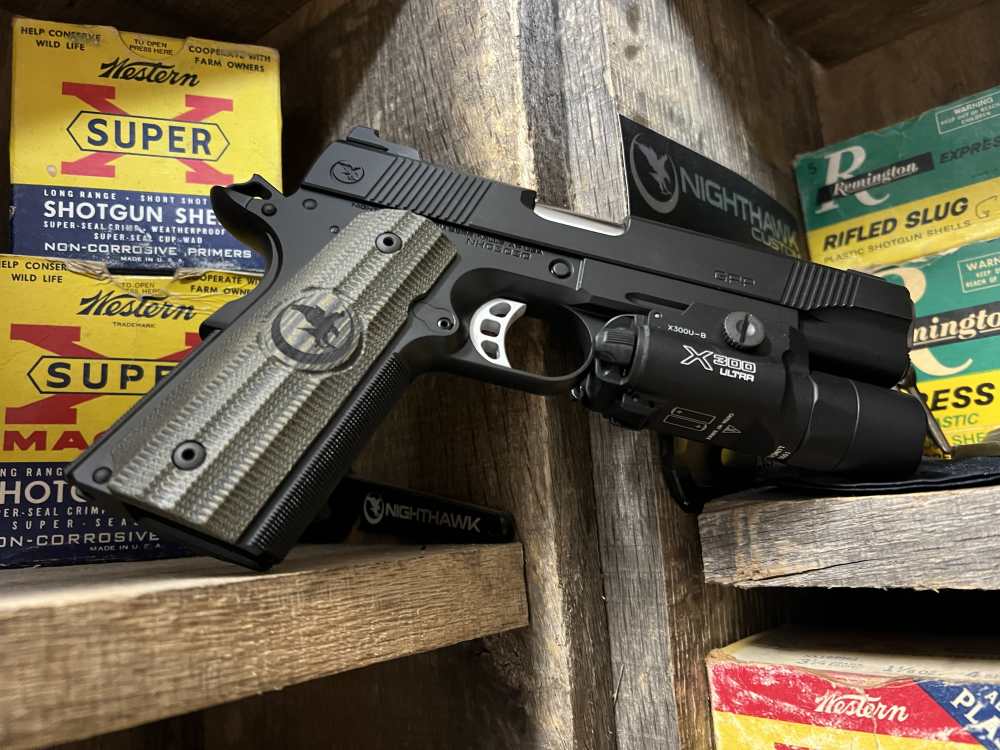 Nighthawk Custom 1911 GRP Recon Rail .45ACP 5" w/ SureFire X300 ULTRA light-img-0