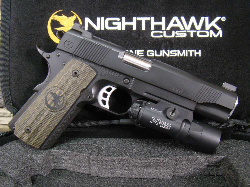 Nighthawk Custom 1911 GRP Recon Rail .45ACP 5" w/ SureFire X300 ULTRA light-img-8