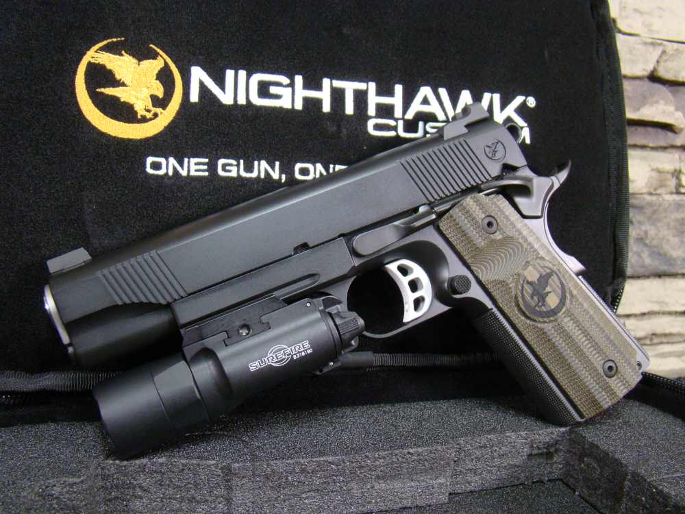 Nighthawk Custom 1911 GRP Recon Rail .45ACP 5" w/ SureFire X300 ULTRA light-img-2