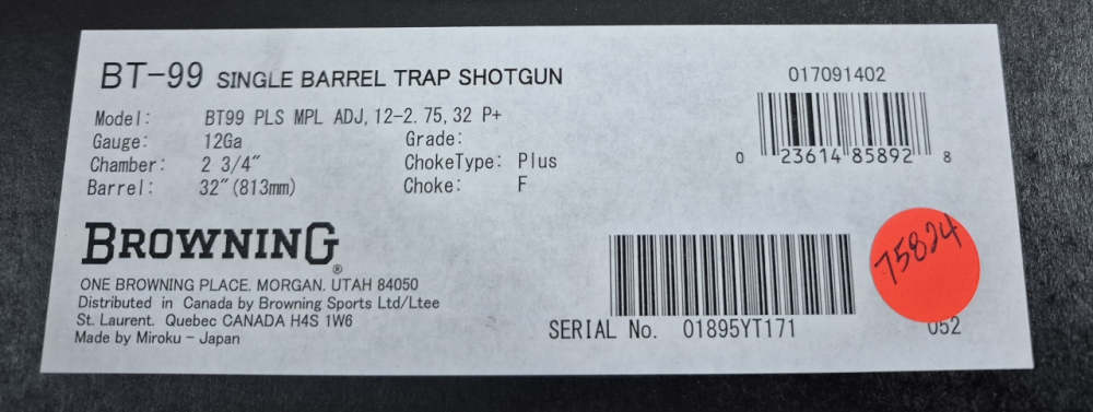NIB BROWNING BT-99 PLUS MAPLE 12GA 32" BOX-img-15