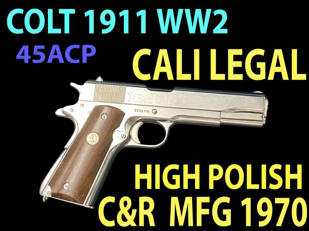 Colt Commemorative 1911, 45ACP, CALI LEGAL, High Polish, MFG 1970 C&R-img-0