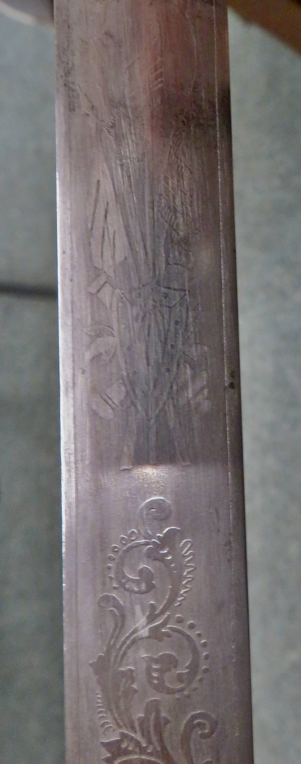  Lot #23-American fraternal ceremonial short sword associated with the Knig-img-19
