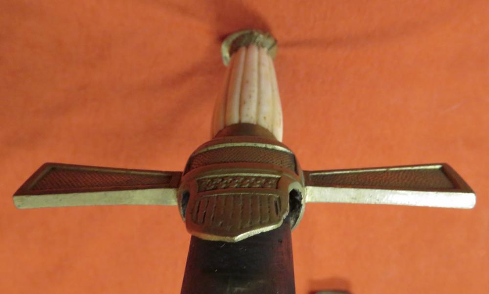  Lot #23-American fraternal ceremonial short sword associated with the Knig-img-16