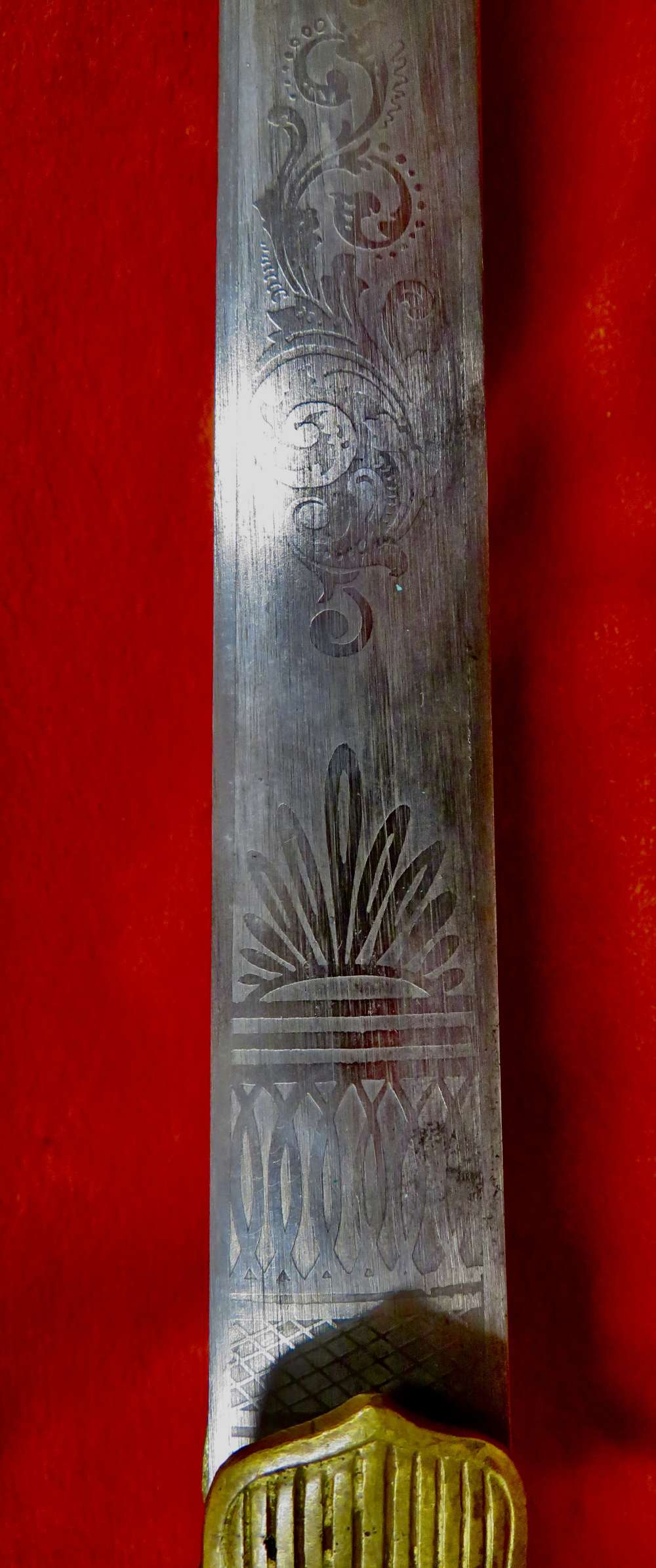 Lot #23-American fraternal ceremonial short sword associated with the Knig-img-3