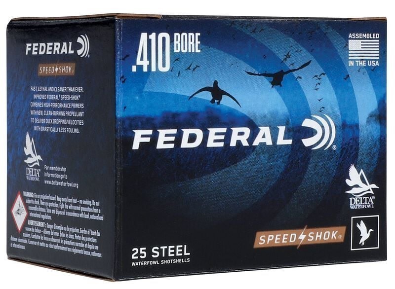 Federal 410 Ga Speed Shok Steel 3in 3/8oz 6 Shot 25rds WF4136-img-0