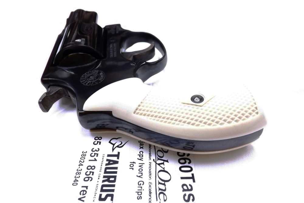 Taurus 85 856 Revolver Ajax Magna type Small Ivory Grips, Seal, and Pin -img-5