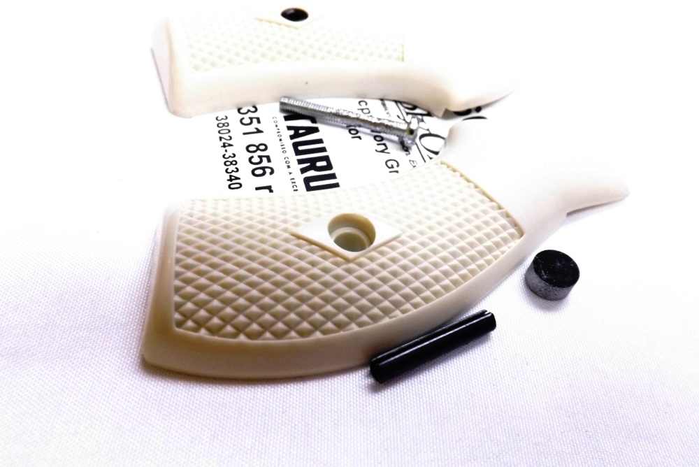 Taurus 85 856 Revolver Ajax Magna type Small Ivory Grips, Seal, and Pin -img-11