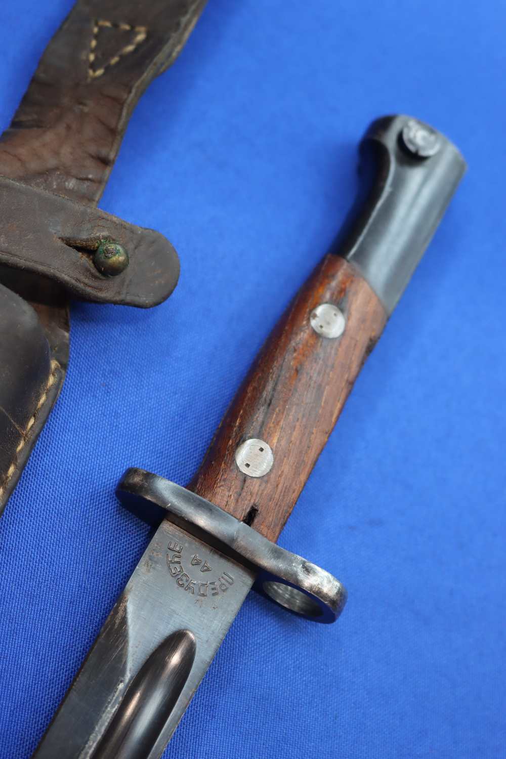 Yugoslavian M1948 Mauser Bayonet PREDUZECE 44 Zastava Scabbard Frog Early-img-29