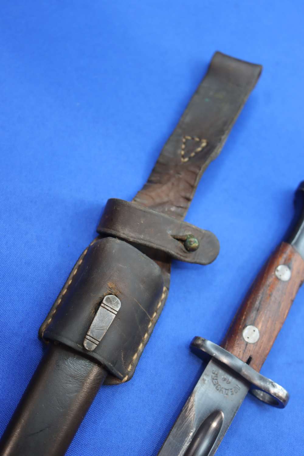 Yugoslavian M1948 Mauser Bayonet PREDUZECE 44 Zastava Scabbard Frog Early-img-28