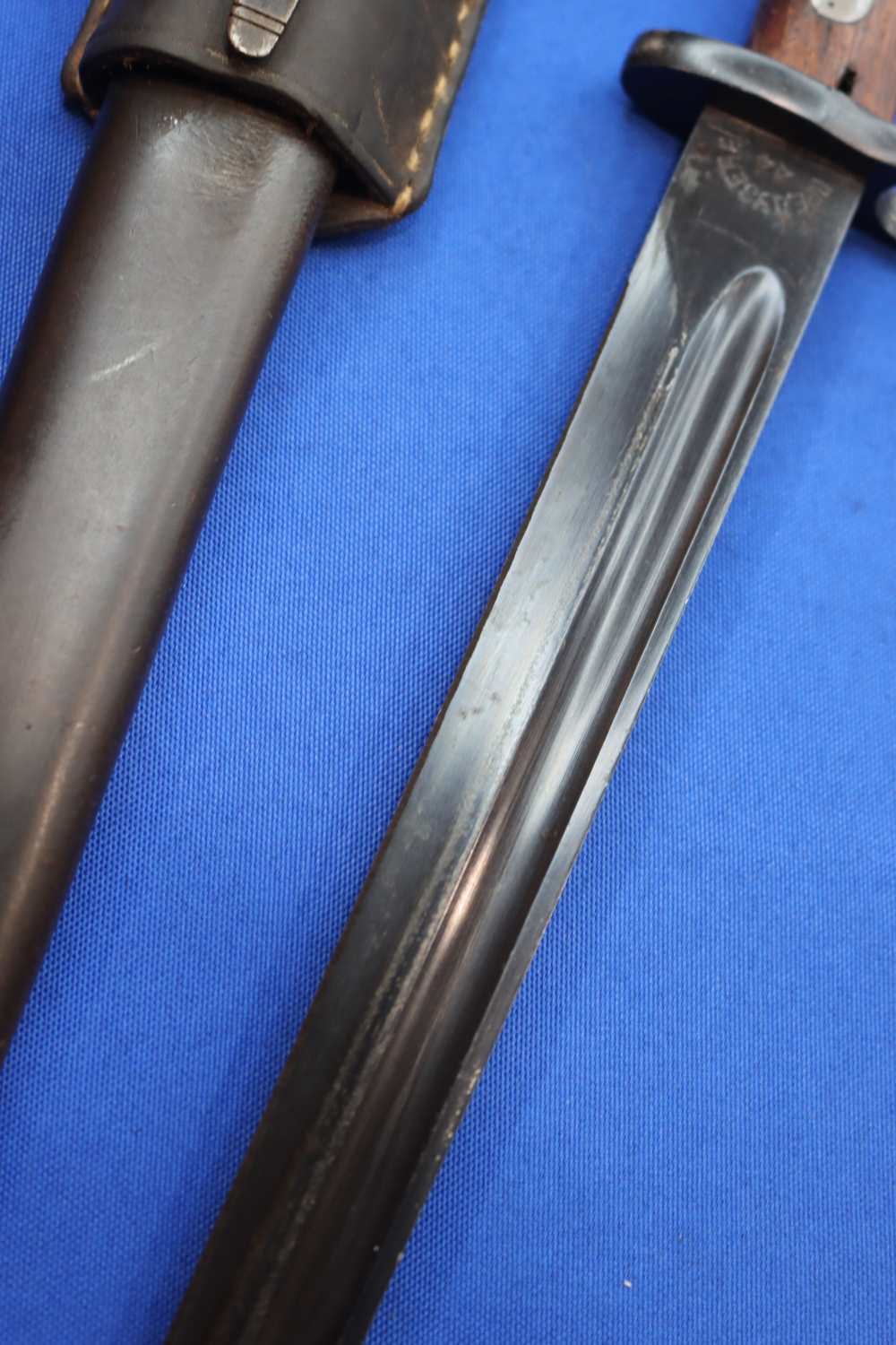 Yugoslavian M1948 Mauser Bayonet PREDUZECE 44 Zastava Scabbard Frog Early-img-2