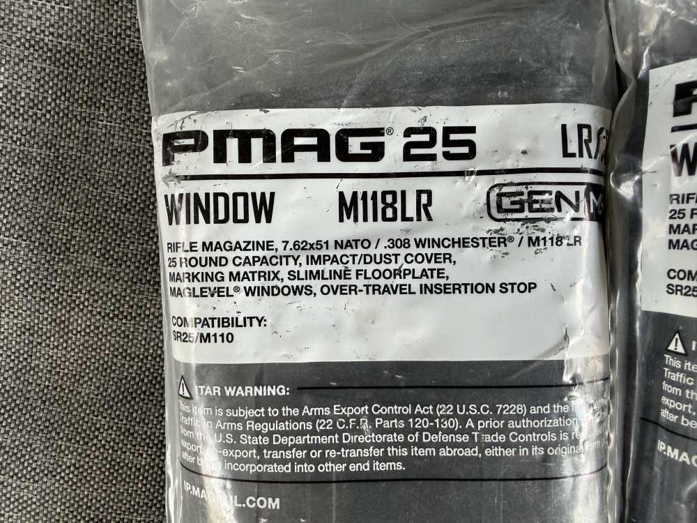 5 - Magpul PMAG 25 LR/SR GEN M3 Window 2 with dust covers-img-1