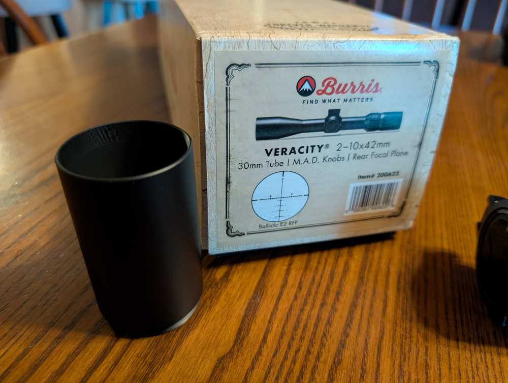 Burris Veracity 200622 2-10x42 rear focal plane scope with box and sunshade-img-1