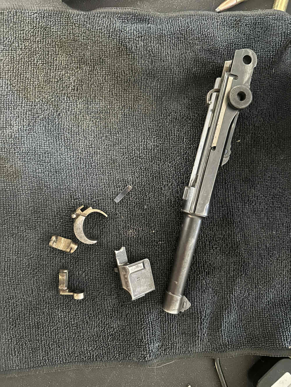 Luger p08 G date,complete slide and fire control kits-img-0