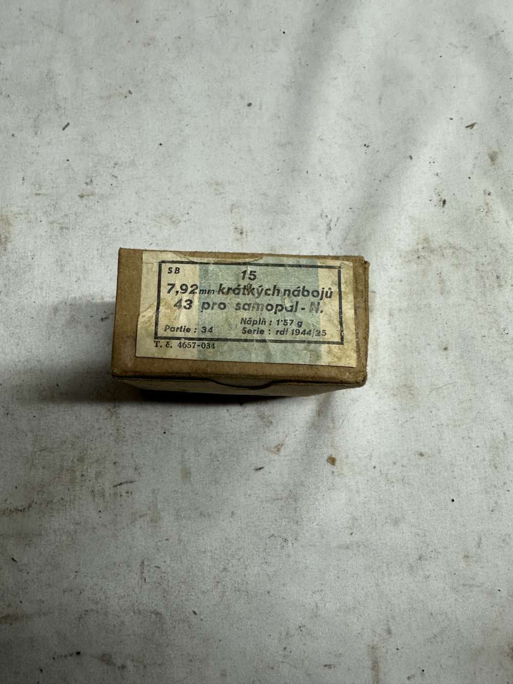 8MM KURTZ AMMO ONE ORIGINAL BOX 7.92X33 MP44 STG44-img-0