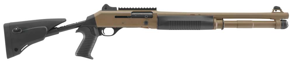 Benelli M4 EXT Black Dark Earth Telescoping 12 Ga 3in 18.5in 11788-img-0