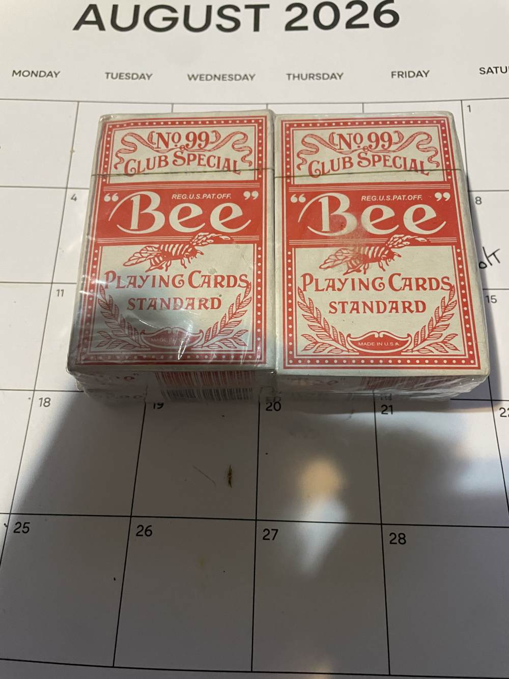 Bee No 99 club special playing cards  Back  special -img-1