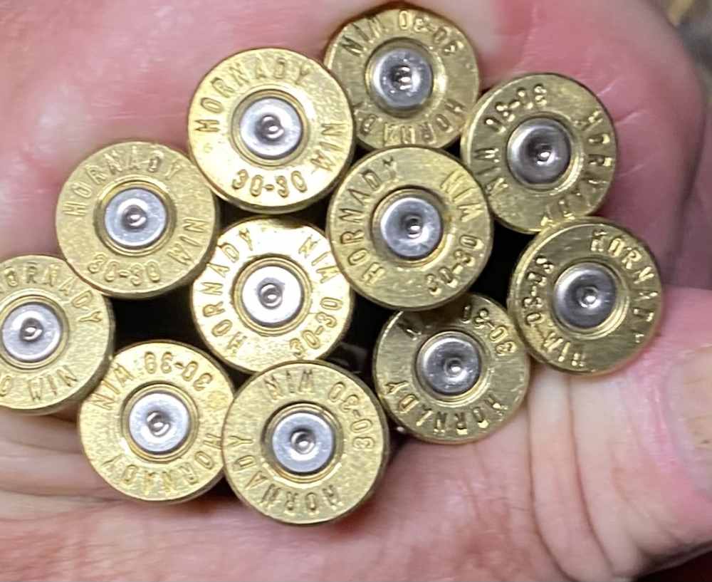 30-30 win Hornady brass, once fired, 150 count-img-0
