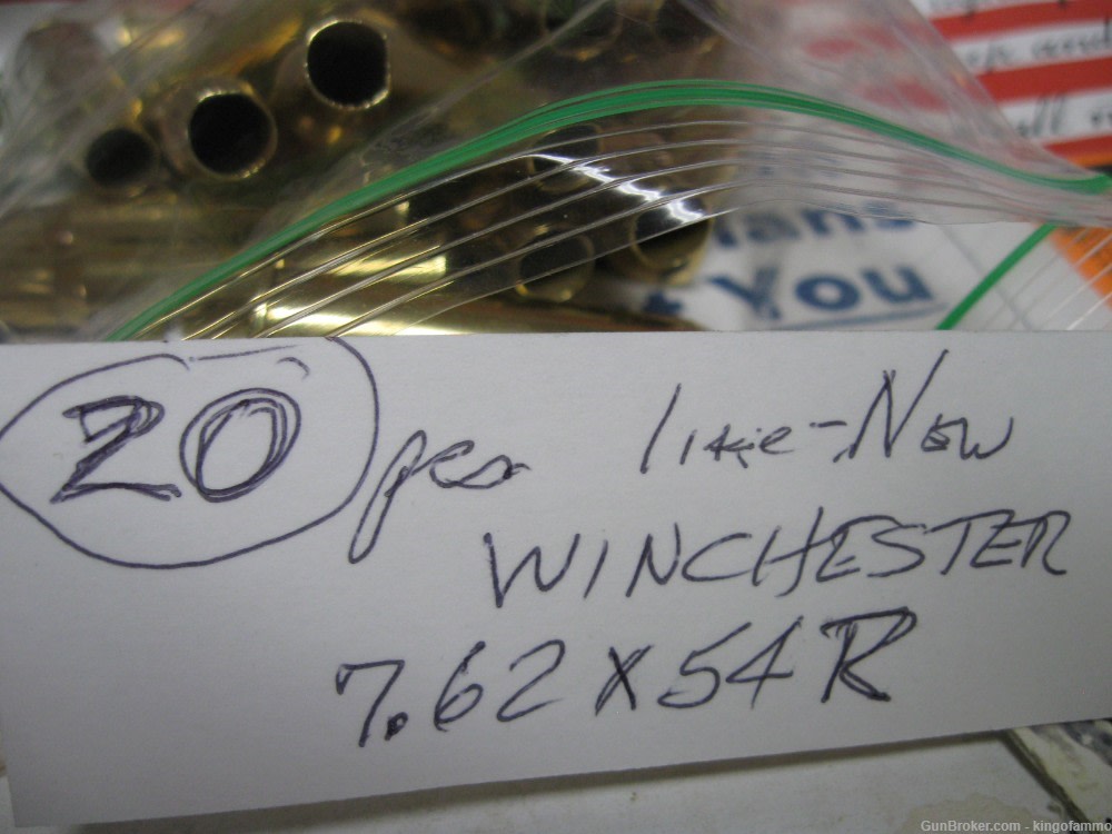  Scarce 20 pcs clean 7.62x54R W-W Once Fired  Brass most other calibers too-img-2