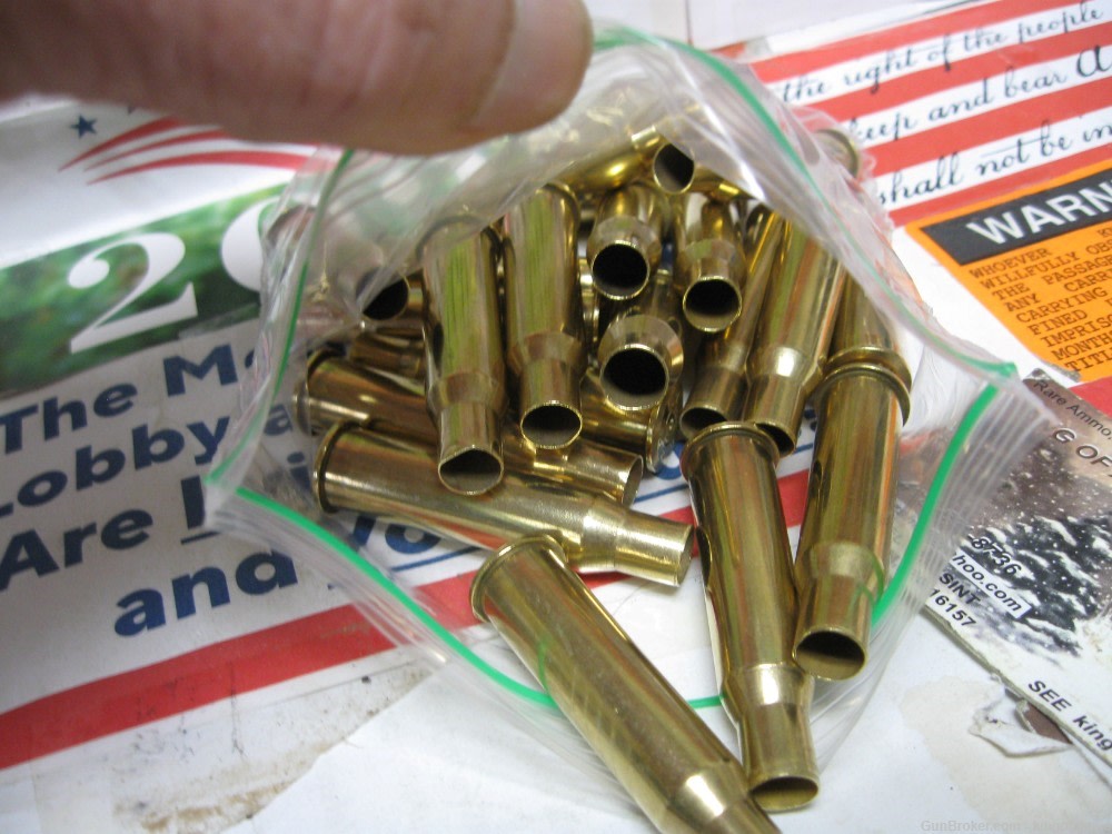  Scarce 20 pcs clean 7.62x54R W-W Once Fired  Brass most other calibers too-img-1