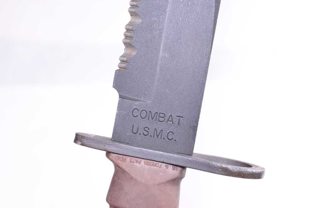 RaRe Ontario COMBAT USMC OKC  M9 3S Bayo Bayonet Knife for Colt AR15 Rifle-img-3