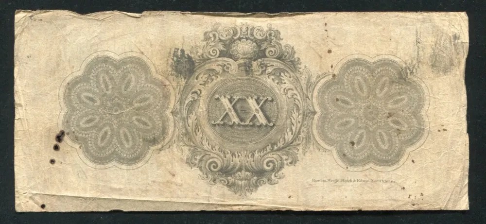 Civil War 1862 $20 New Orleans Louisiana Bank Note Currency Money-img-1