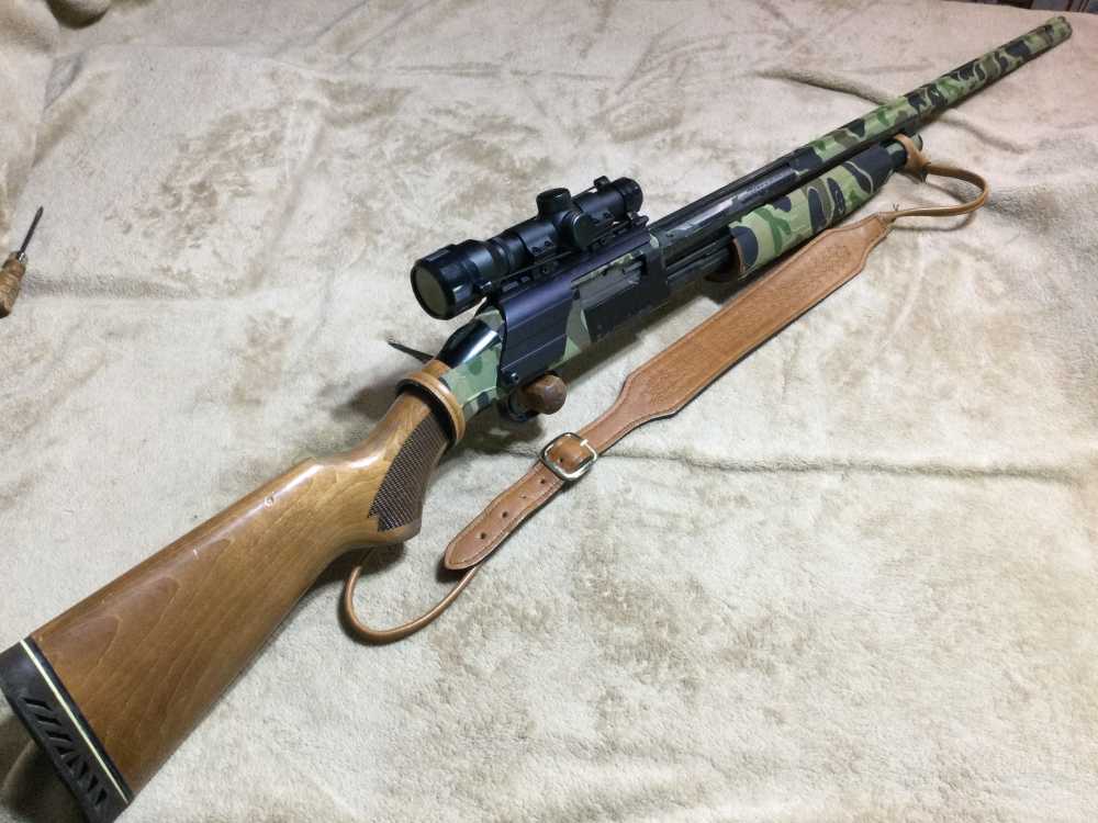 MOSSBERG MODEL 500A PUMP SHOTGUN in 12 Ga. W/B-SQUARE SCOPE-img-0