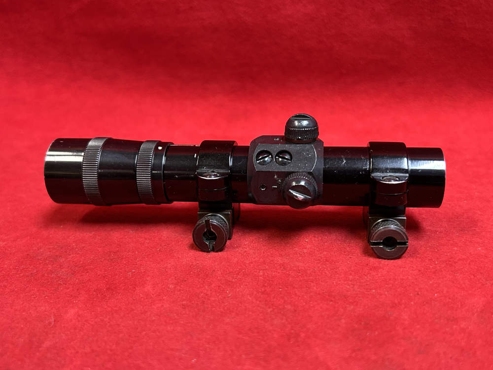 Vintage B. Nickel 1x Pistol Scope, LER, Crosshair/Dot, Rings-img-1