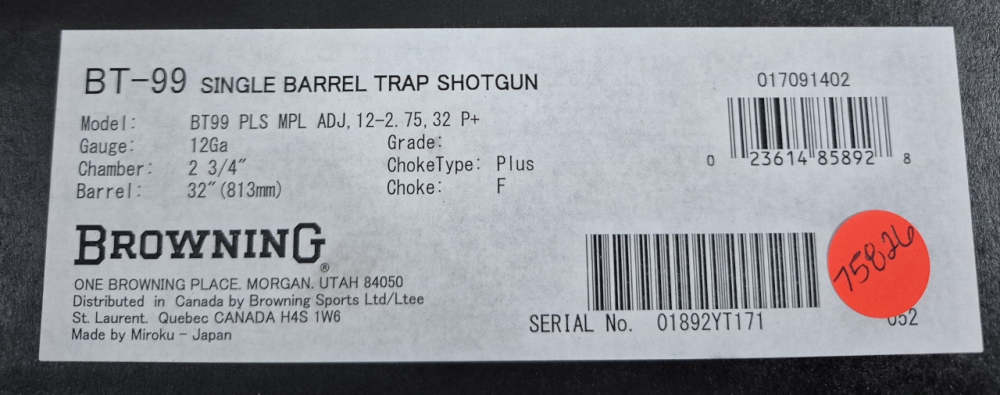 NIB BROWNING BT-99 PLUS MAPLE 12GA 32" BOX-img-15