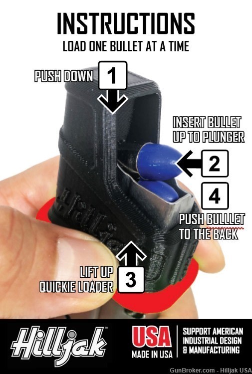 S&W 9 Shield 1.0/M2.0 Springfield XD-S XD-E 9mm Speed Loader-img-2