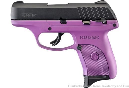 3287  RUGER EC9s 9MM LUGER AS 7-SHOT BLACK SLIDE/PURPLE FRAME (TALO new -img-0