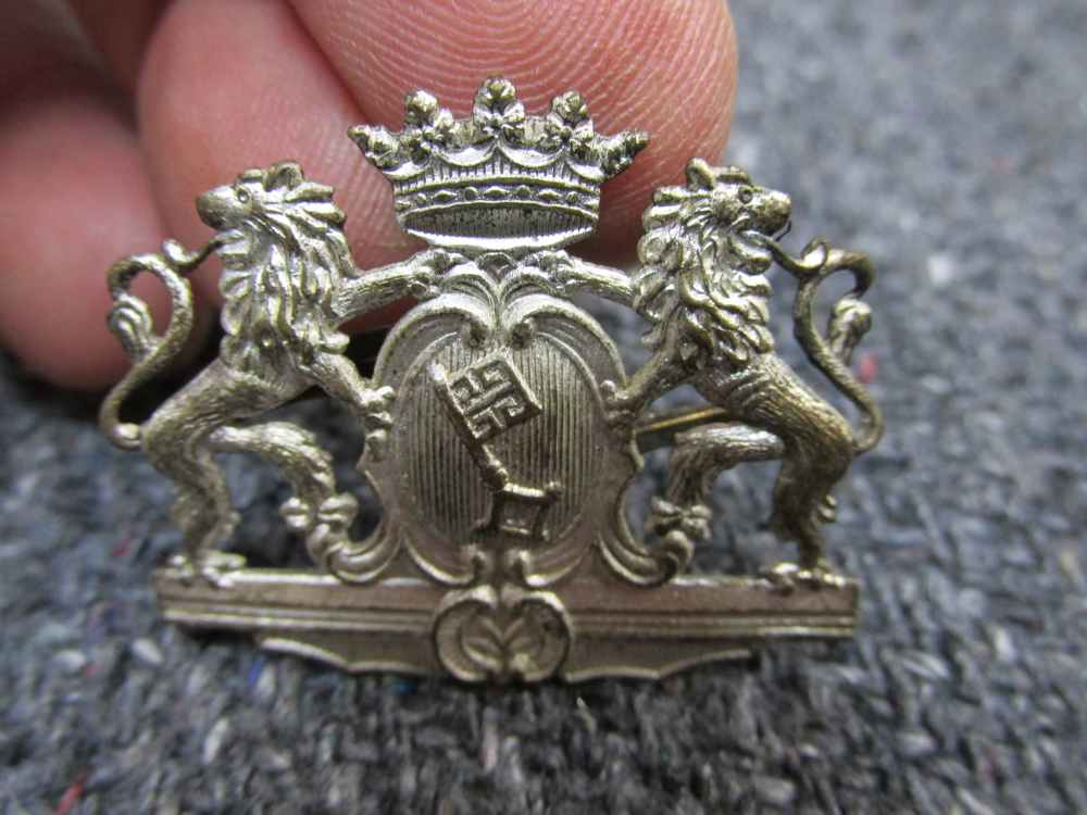 6PCS WWI/WWII GERMAN PINS; RAILWAY BADGE, DISABLED PIN, CAP BADGE, MORE-img-1