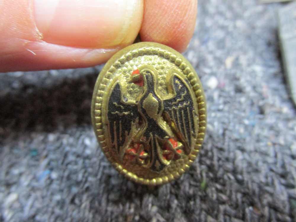 6PCS WWI/WWII GERMAN PINS; RAILWAY BADGE, DISABLED PIN, CAP BADGE, MORE-img-3