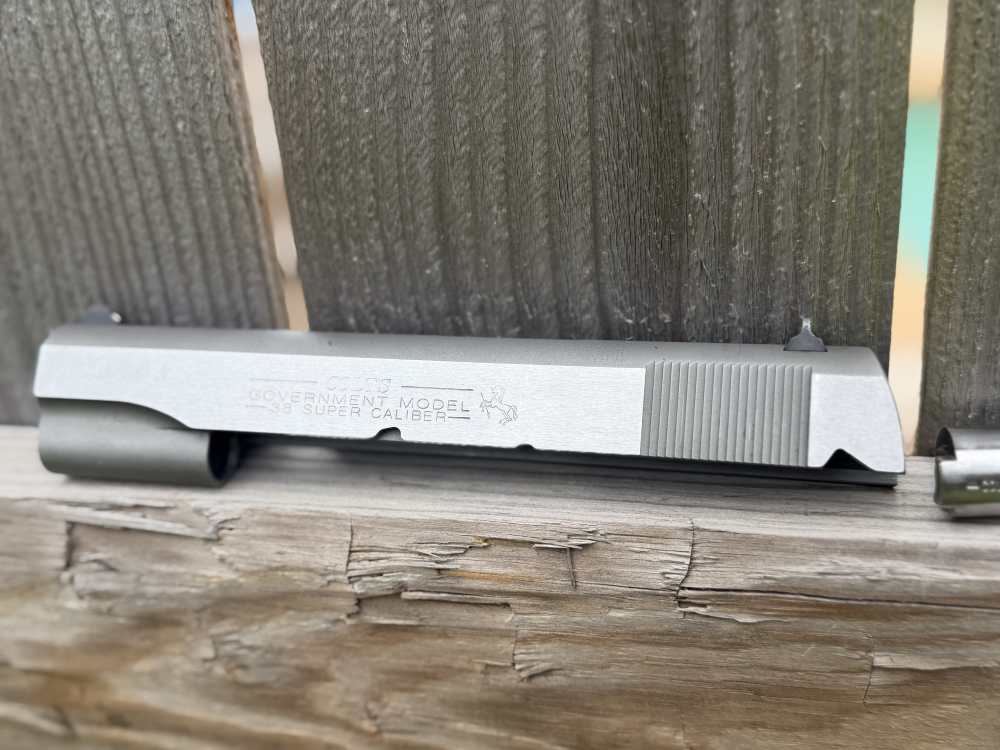 Factory Colt 1911 38 Super Slide Barrel Government Series Upper Engrave Ace-img-19
