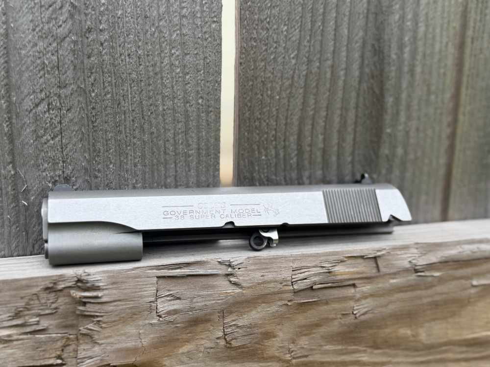 Factory Colt 1911 38 Super Slide Barrel Government Series Upper Engrave Ace-img-23