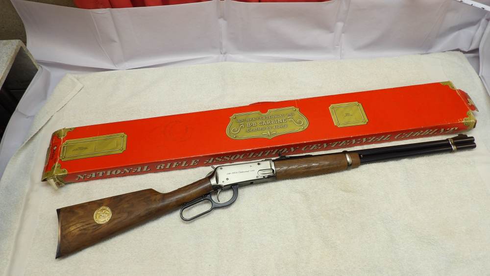 Daisy Model NRA Centennial 1971 BB Gun Saddle Ring Carbine w/ box -img-0