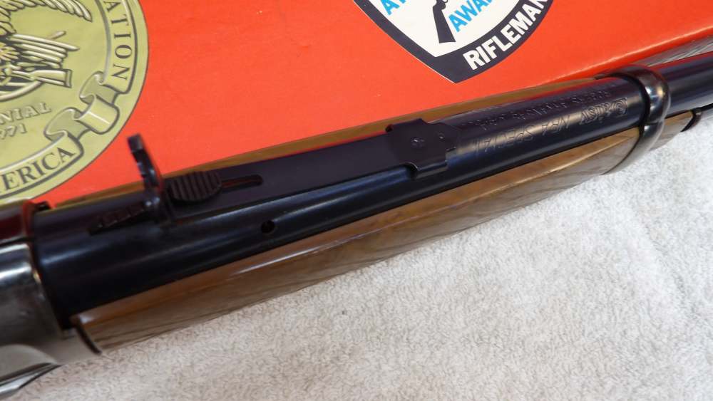 Daisy Model NRA Centennial 1971 BB Gun Saddle Ring Carbine w/ box -img-17