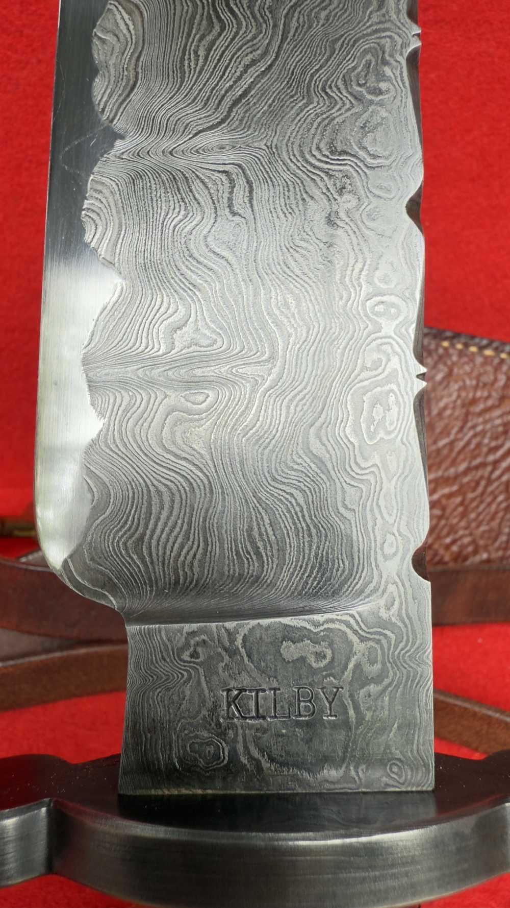 Keith KILBY – ACE OF SPADES II – CUSTOM DAMASCUS BOWIE KNIFE-img-2