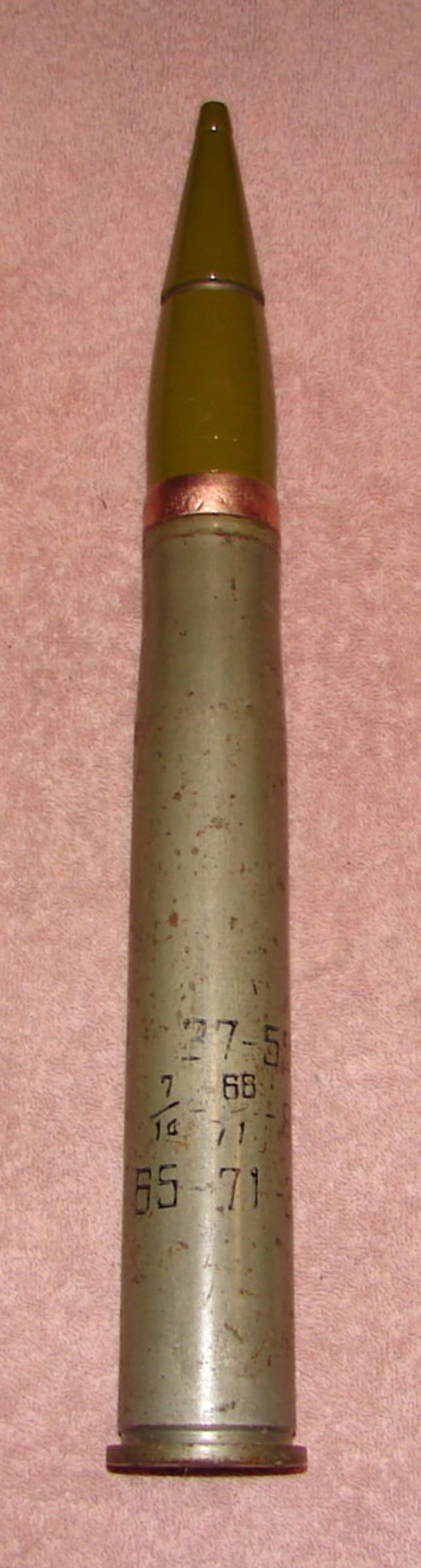 CHINESE COMMUNIST 37MM X 247 Anti Air-Craft Cannon Round?? Inert 37mm-img-0