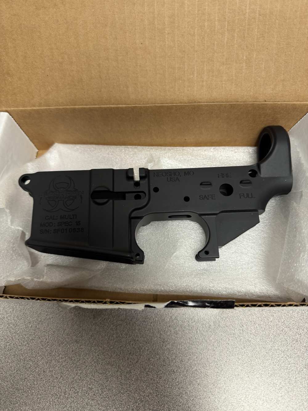 Black Rain Spec15, Receiver, Forged Lower, Black Anodized-img-0