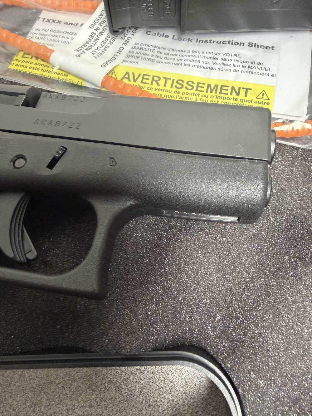 Glock 43, 9mm, 3.39", Black Finish, 6 Rd, Made in USA-img-3