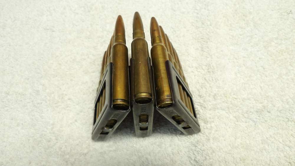 Italian WW2 7.35X51MM CARCANO 1939 FMJ 18 rds on 3 CLIPs  -img-2