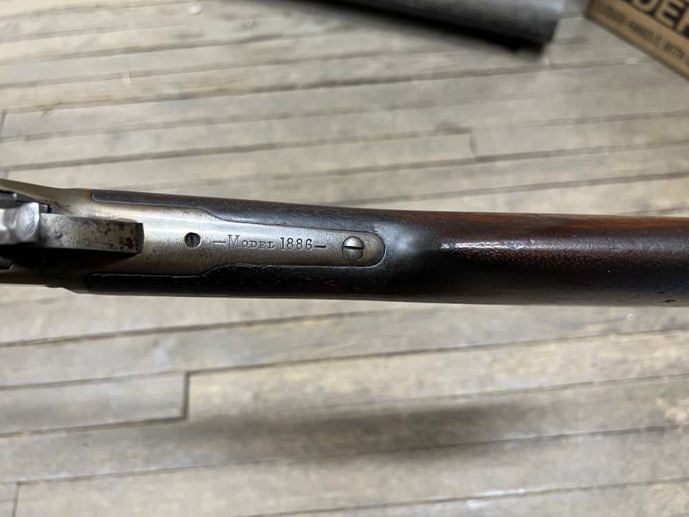 Winchester 1886 rifle 40-82 WCF Antique 1892 w letter 26” octagon lever -img-21